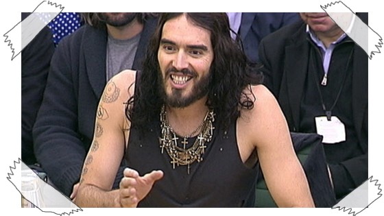 Russell Brand im britischen Parlament: Der Ex-Ehemann von Sängerin Katy Perry spielte vor Abgeordneten des britischen Parlaments den Spaßvogel. Dabei ging es um ein ernstes Thema: Drogenmissbrauch.