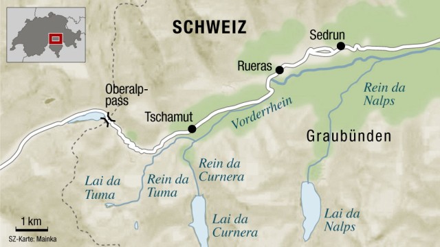 Schweiz Rhein Graubünden