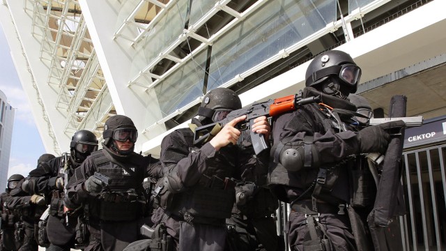 Anti terror exercise in preparation of UEFA Euro 2012