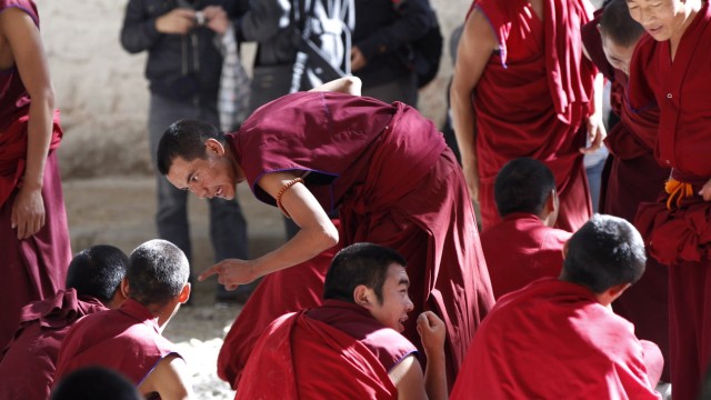 Tibet Lhasa Sera-Kloster Mönche
