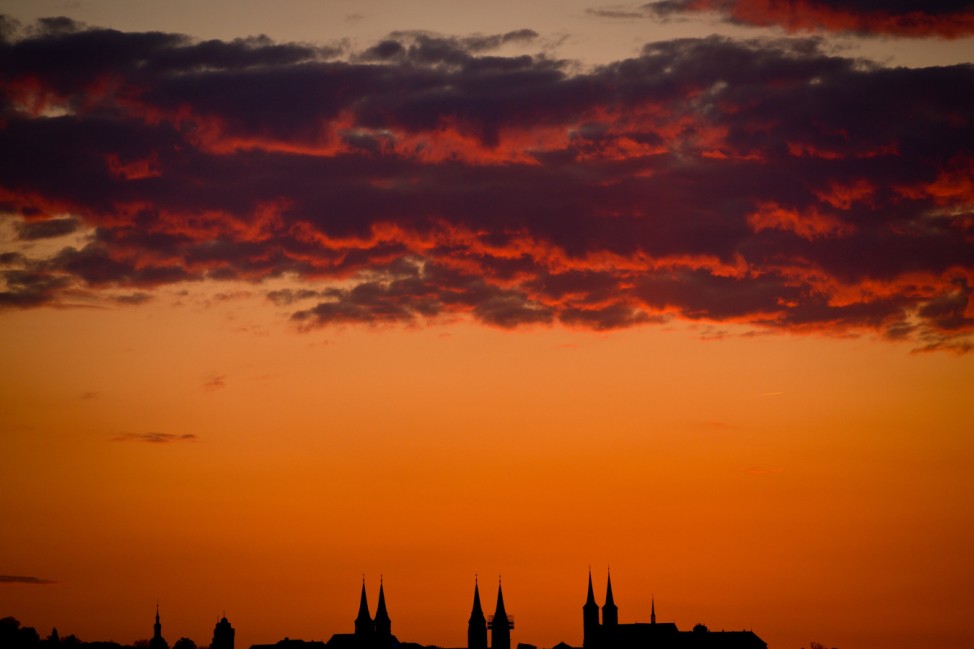 Sonnenuntergang in Bamberg