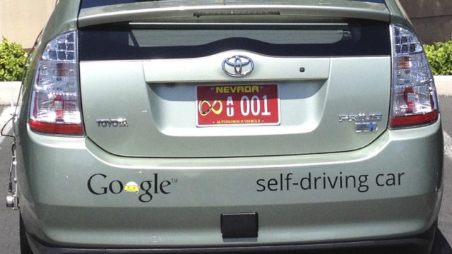 Handout photo of the Google self-driven car in Las Vegas