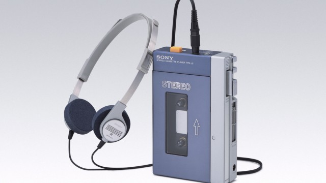 Sony Corp.'s first personal headphone stereo Walkman, the 'TPS-L2', launched in July 1979, is seen in this undated handout