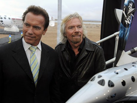 SpaceShipTwo, Arnold Schwarzenegger und Richard Branson, Reuters