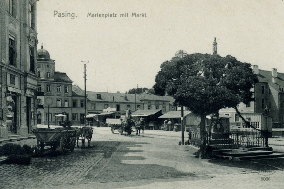 Pasinger Marienplatz 1908 Sammlung Möllmann