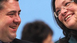 Das neue Führungsduo der SPD: Parteichef Sigmar Gabriel und Generalsekretärin Andrea Nahles