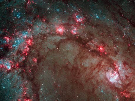 Sternengeburt in der nahen Spiralgalaxie M83;NASA/AFP