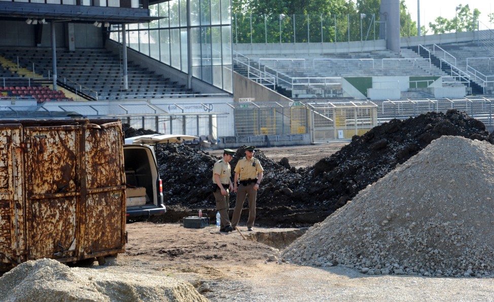 Fliegerbombe im Grünwalder Stadion gefunden