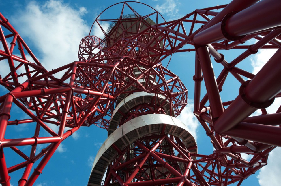 The ArcelorMittal Orbit is seen in the London 2012 Olympic Park in east London