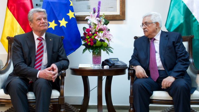 Bundespraesident Gauck besucht Israel und die Palaestinenischen Gebiete