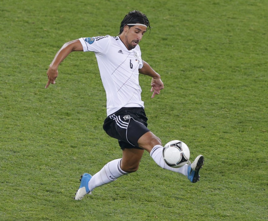 Germany's Khedira controls the ball during their Group B Euro 2012 soccer match against Portugal at the new stadium in Lviv