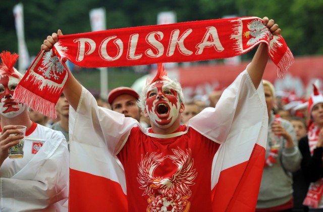 EURO 2012 - Polnische Fans in Danzig