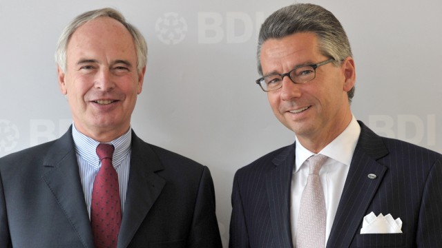 BDI-Präsident Hans-Peter Keitel und designierter Nachfolger Ulrich Grillo