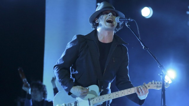 Jack White performs at the Hackney Weekender festival at Hackney Marshes in east London