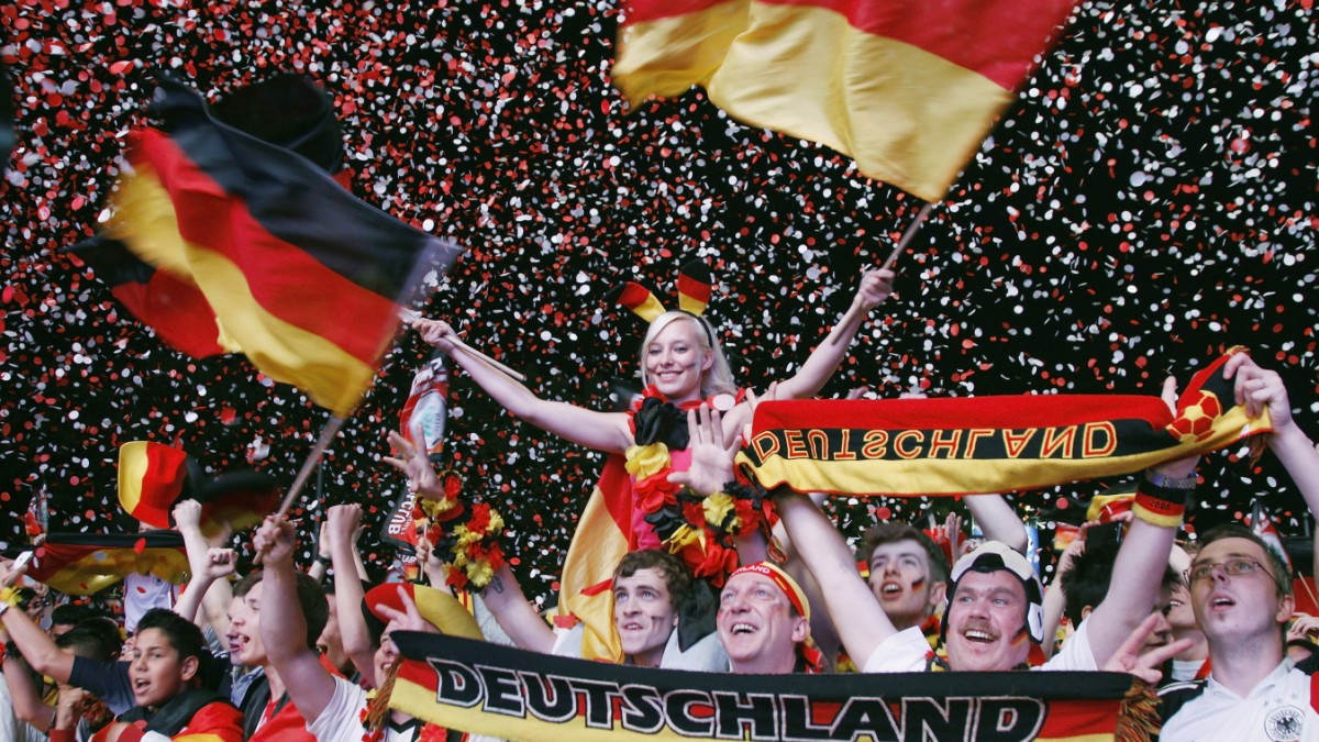 Blechschild Straßenschild Schild offizieller Deutschland Fan Fussball WM Fahne 2 
