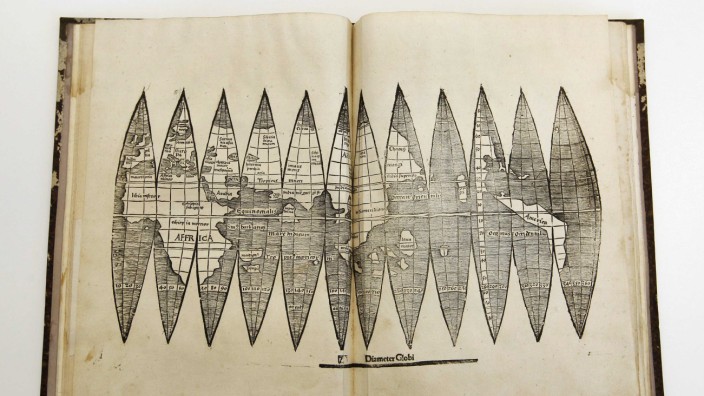 A famous cartography is pictured, after its discovery in Munich's university library