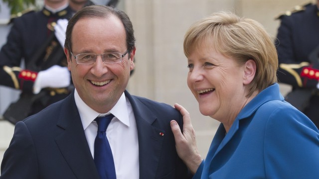 Francois Hollande,  Angela Merkel
