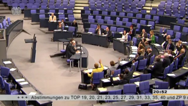 Abstimmung über neues Meldegesetz im Bundestag