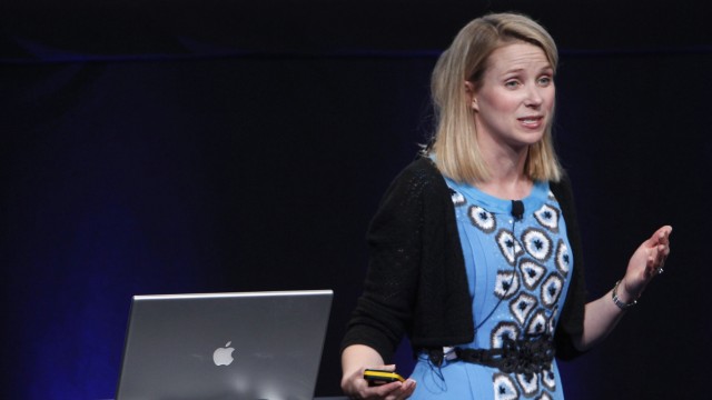 File photo of Google Inc vice president Marissa Mayer speaks at news event in San Francisco