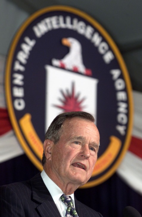 GEORGE BUSH SPEAKS AT CENTRAL INTELLIGENCE AGENCY HEADQUARTERS