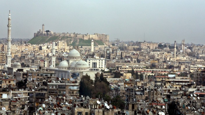 General view shows Aleppo city