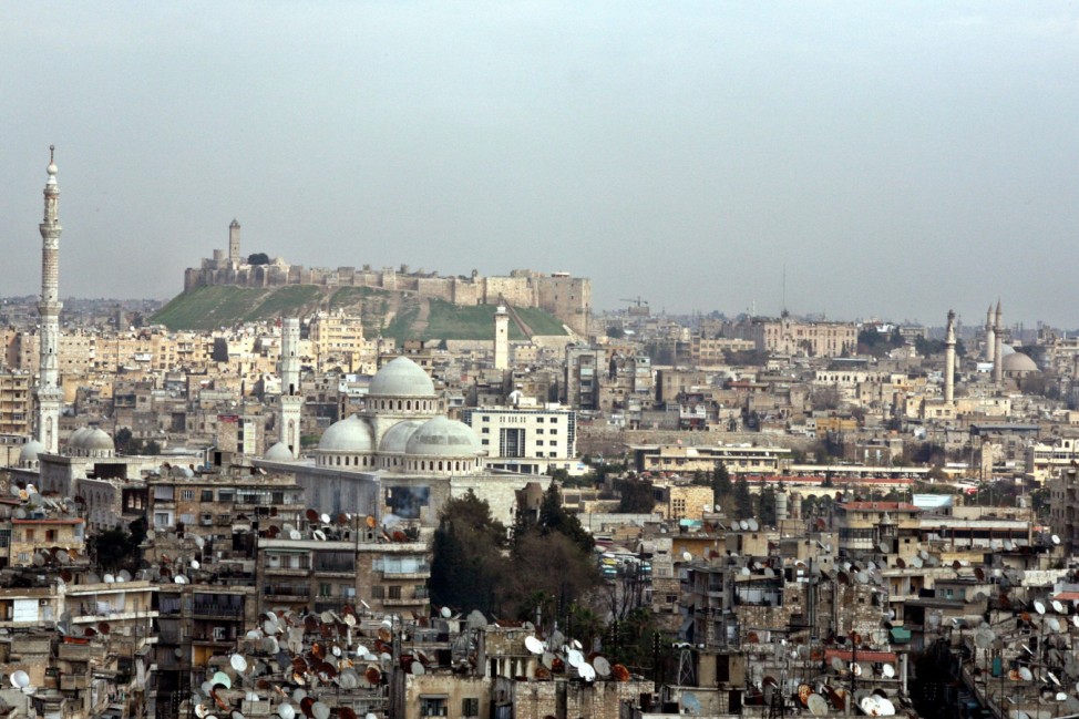 General view shows Aleppo city