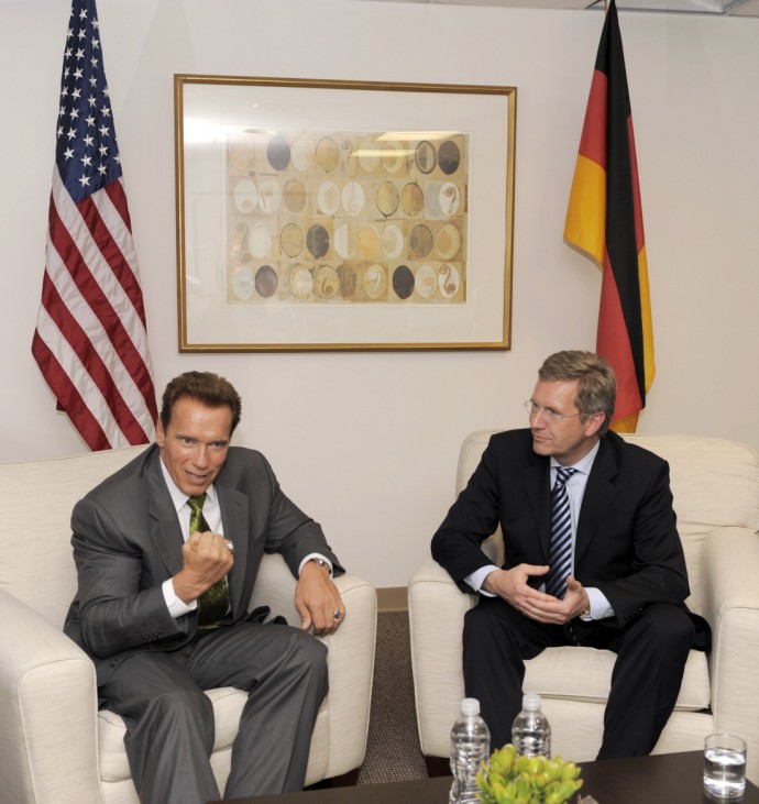 Wulff trifft Schwarzenegger in Los Angeles