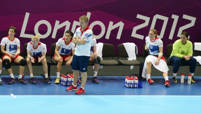 Britische Handballer: Vor fünf Jahren noch Handball-Laien, nun in London dabei: Großbritanniens Nationalmannschaft.