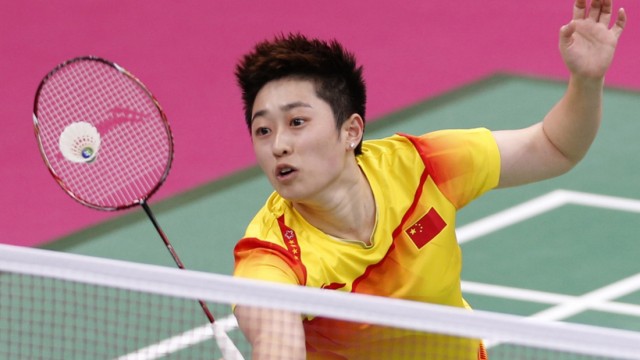 File photo of China's Yu Yang during their women's doubles badminton match against South Korea at the London 2012 Olympic Games