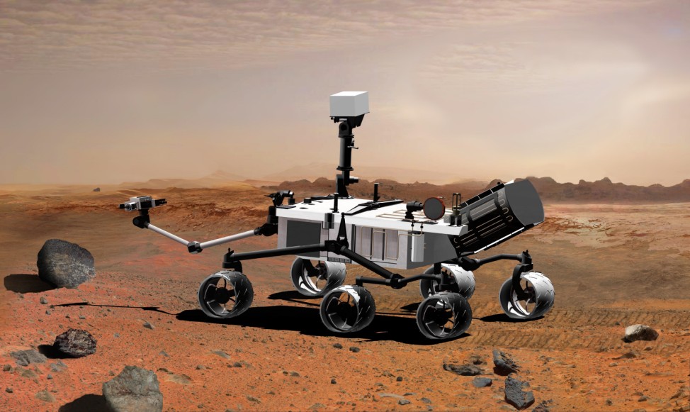 Erkundungsfahrzeug Curiosity auf dem Mars