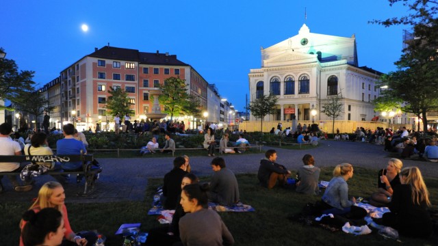 Abendstimmung am Gärtnerplatz, 2012