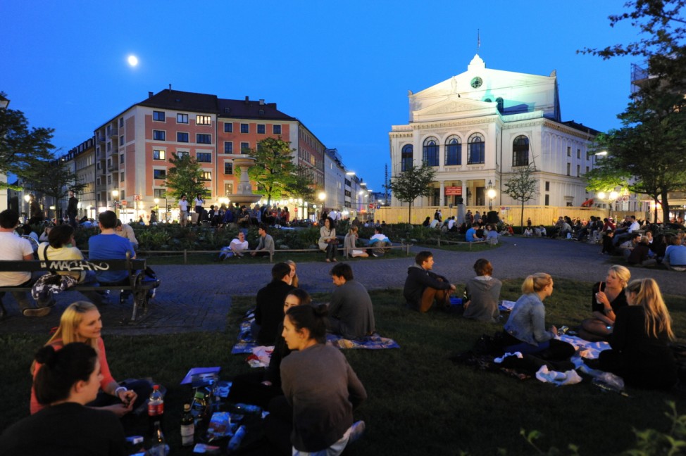 Abendstimmung am Gärtnerplatz, 2012