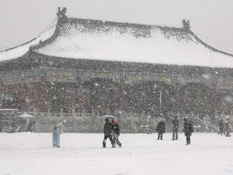 Schnee in Peking;Reuters