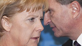 Angela Merkel Günther Oettinger EU Kommissar Brüssel AP