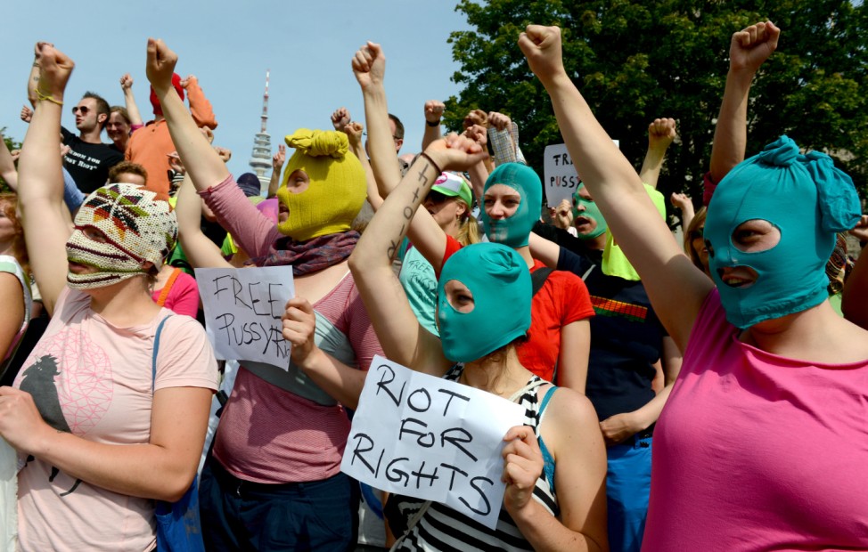 Protest für Pussy Riot - Hamburg