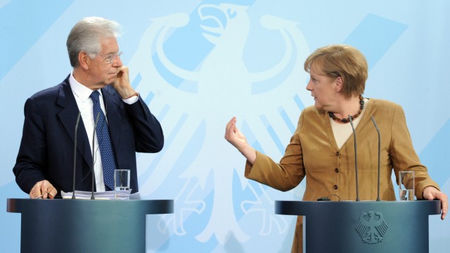 Treffen Merkel und Monti