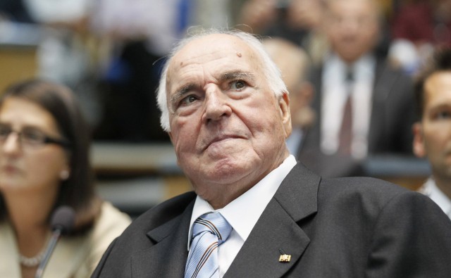 Former German Chancellor Kohl is seen in the former lower house of parliament Bundestag in Bonn