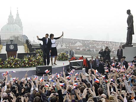 Barack Obama US-Präsident Rede in Prag, AP