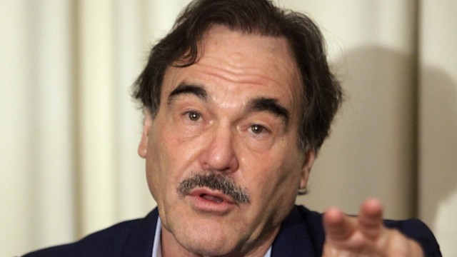 U.S. filmmaker Oliver Stone attends a news conference about his film 'South of the Border' in Quito