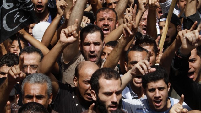 Islam und der Westen: Proteste gegen den das Mohammed-Video in einem palästinensischen Flüchtlingslager in der libanesischen Stadt Sidon.