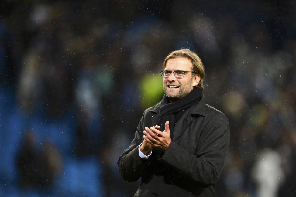 Borussia Dortmund's coach Klopp reacts after their Champions League Group D soccer match against Manchester City in Manchester