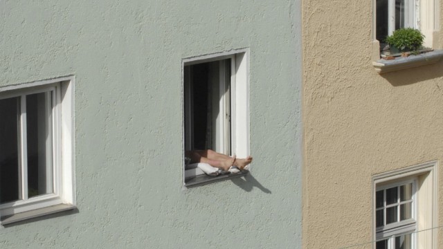 Sonnenbad am Fenster