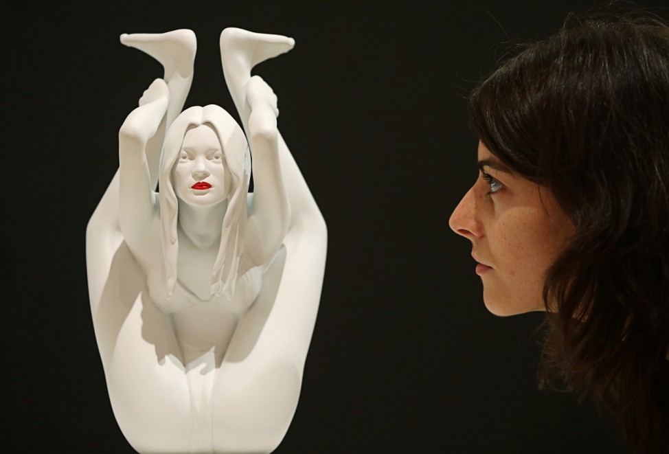 Marc Quinn's Kate Moss Sculpture Is Displayed Before Auction As Part Of Bonhams Contemporary Art And Design Sale