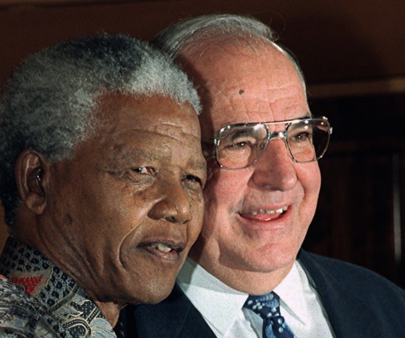 Helmut Kohl mit Nelson Mandela