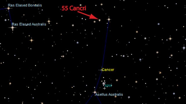 55 Cancri im Sternbild Krebs