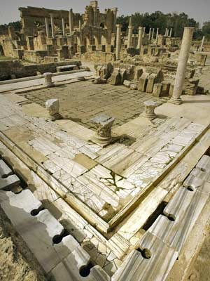 Afrika Nordafrika Libyen Leptis Magna Antike, AFP