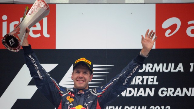Formel 1 in Indien: Auch in Indien nicht zu stoppen: Red-Bull-Pilot Sebastian Vettel.