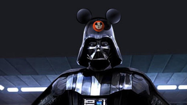 Internet-Mem zur Disney-Lucasfilm-Fusion: Spaß mit Memen: Darth Vader in der Mickey-Mouse-Version.