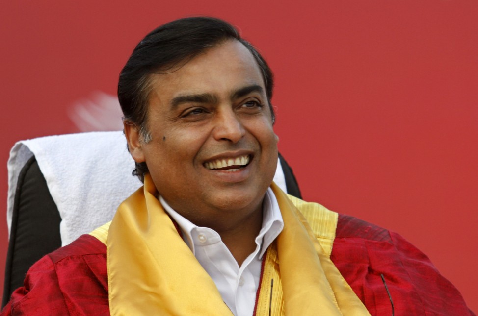 File photo of Ambani, chairman of Reliance Industries Limited, smiling during a convocation ceremony at PDPU at Gandhinagar