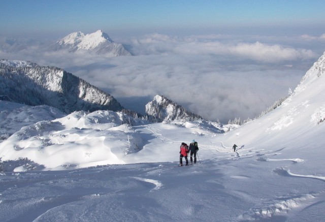Skitourengeher am Untersberg bei Berchtesgaden, 2005